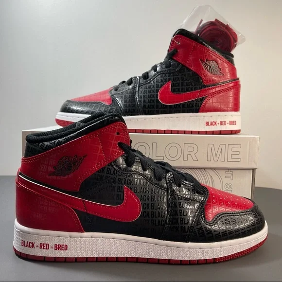 Jordan 1 Mid Bred - Picture 1 of 5